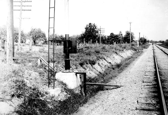 Railroad switch near tracks