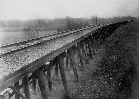 Railroad bridge and supports