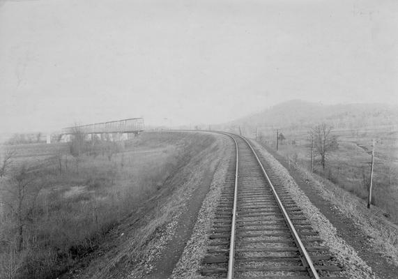 Railroad bridge in distance