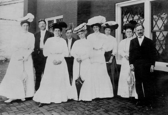 Choir, Second Presbyterian Church, Lexington, second from left, Dr. P. I. Murrill, fourth from left, Louis E. Nollau, fourth from right, Mrs. P. I. Murrill