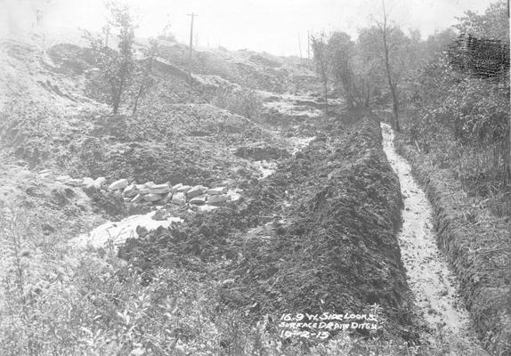 West side facing south surface drain ditch, October 2, 1915