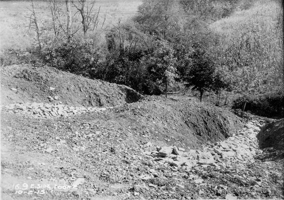 Rocks in ditch, east side facing east, October 2, 1915