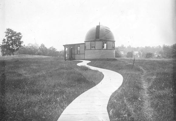 Observatory building and wooden sidewalk