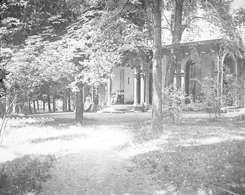 People sitting on front porch