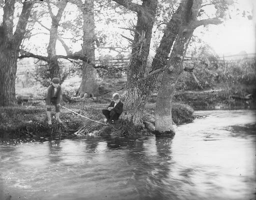 Young men fishing