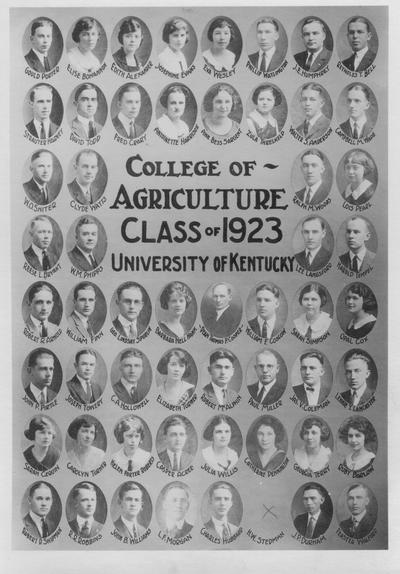 College of Agriculture, Class of 1923