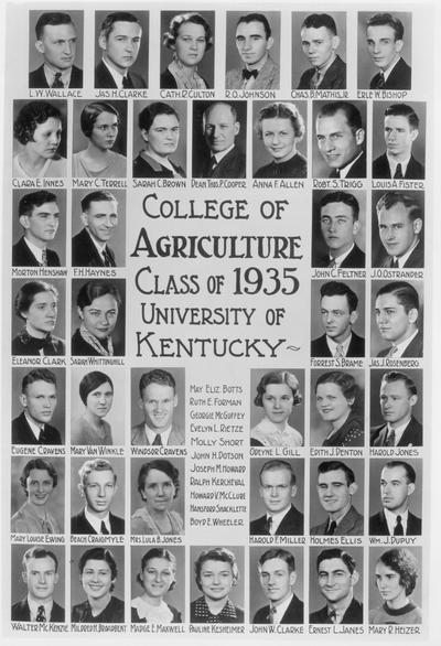 College of Agriculture, Class of 1935
