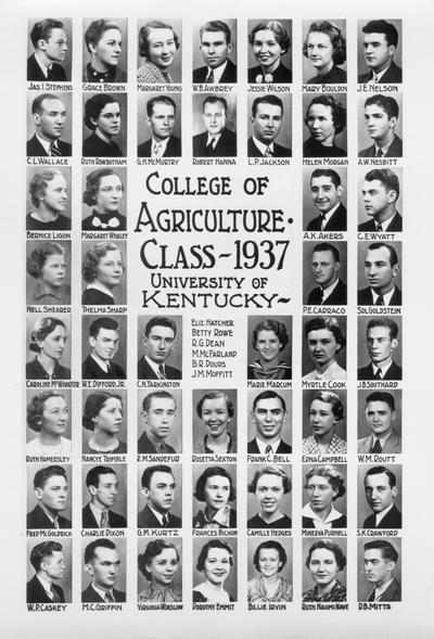 College of Agriculture, Class of 1937