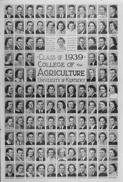 College of Agriculture, Class of 1939