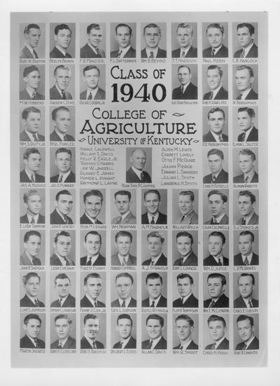 College of Agriculture, Class of 1940