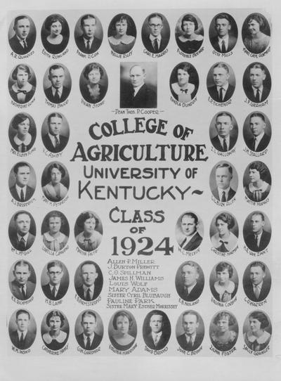 College of Agriculture, Class of 1924