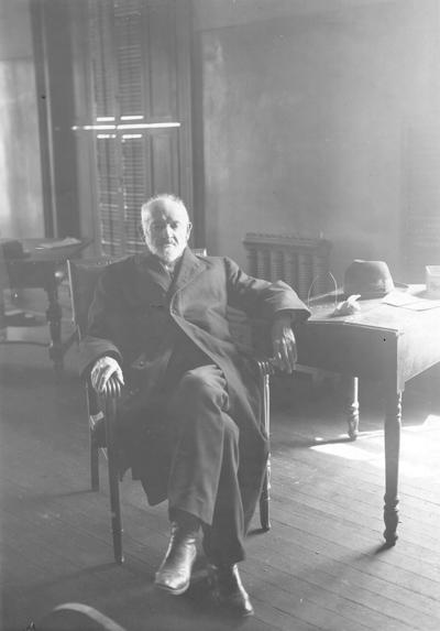 Neville, John Henry, Professor of Latin, German and French, 1865 - 1908, Vice President of Colleges, 1899, Administration Building interior