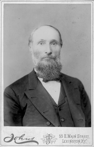 Patterson, James Kennedy, Agricultural and Mechanical College President 1869-1910, Photographer, Johns, 55 East Main Street, Lexington, Kentucky