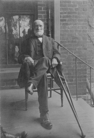 Patterson, James Kennedy, his campus house porch, Agricultural and Mechanical College President 1869-1910