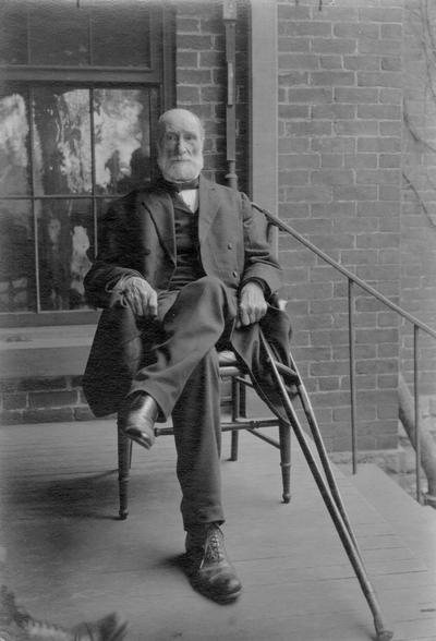 Patterson, James Kennedy, his campus house porch, Agricultural and Mechanical College President 1869-1910