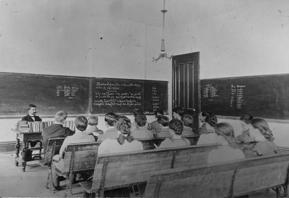 Students in class, circa 1898 (duplicate)