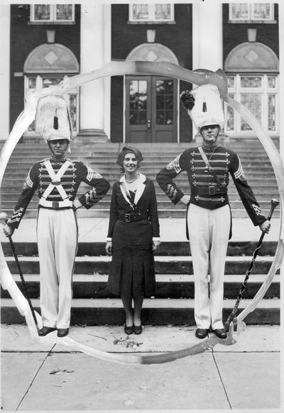 Band drum majors and woman sponsor, Maxwell Presbyterian Church, Lexington, Kentucky