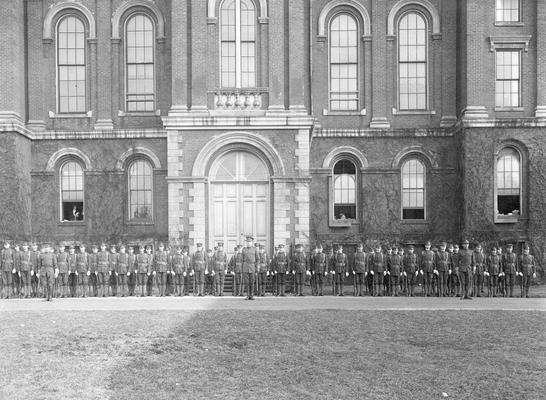 Cadets in front of Administration Building