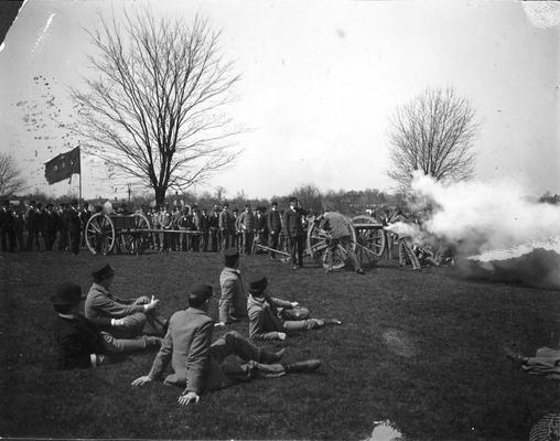 Cadets firing cannon