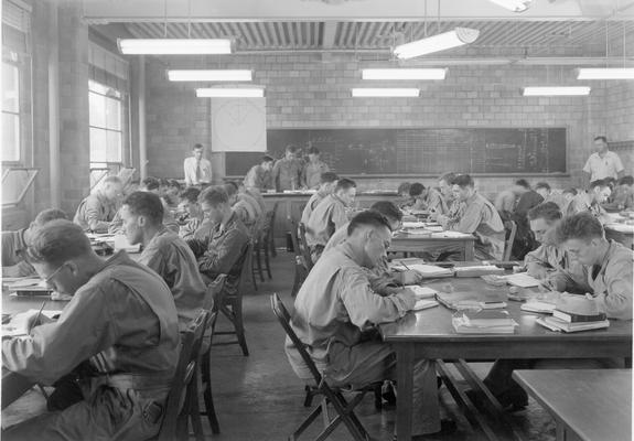 Soldiers in classroom