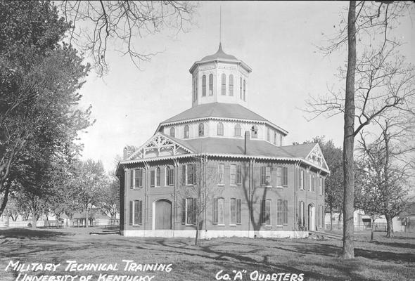 Floral Hall at Fairgrounds, Red Mile Harness Racing grounds, first camp, 1918 Military Technical Training, Company 