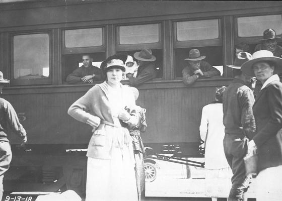 Farewell at train station, September 13, 1918