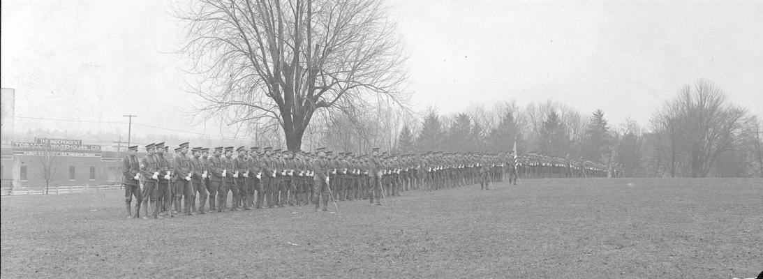 Soldiers at parade rest, 1918