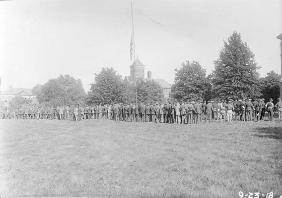 Memorial for Students Army Training Corps, members killed in automobile wreck, September 23, 1918