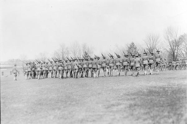 Soldiers marching