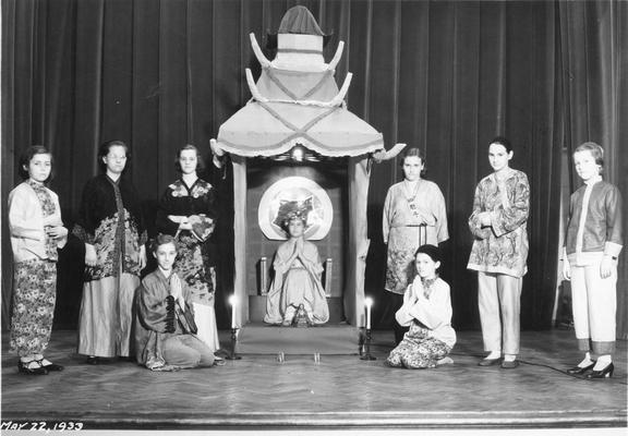 Students performing a play, May 22, 1933