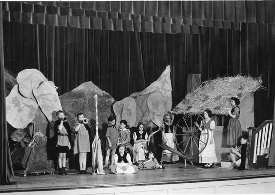 Students performing a play, medieval period of history