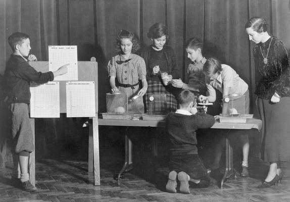 Students performing an experiment / demonstration