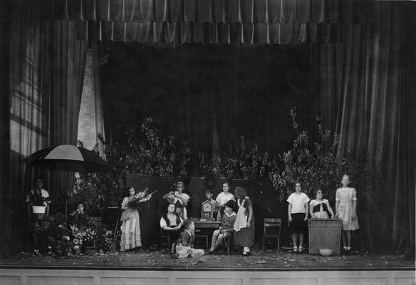 Students performing a play