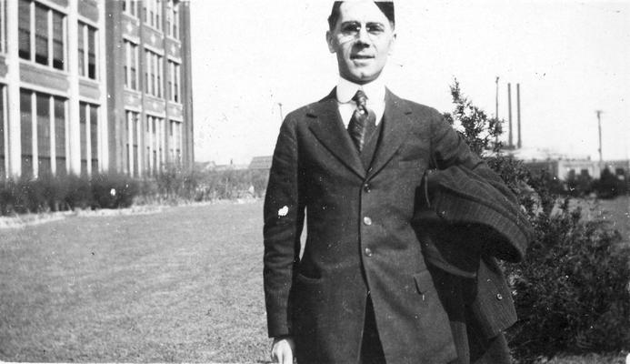 Leon K. Frankel, professor of engineering on junior trip, 1919