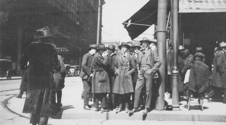 Students on junior trip in downtown Cincinnati, Ohio