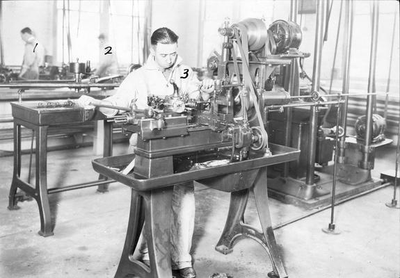 Machine Shop, Turret Lathe, College of Engineering, circa 1923