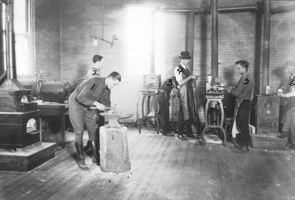 View in Metallurgical Laboratory, College of Engineering, circa 1923