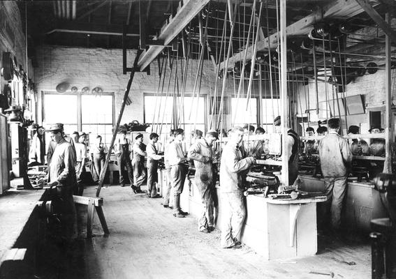 Students, shop class, pre 1925