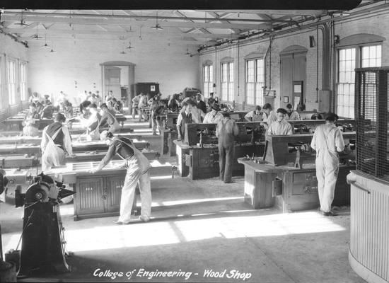 Students, Wood Shop class, pre 1925