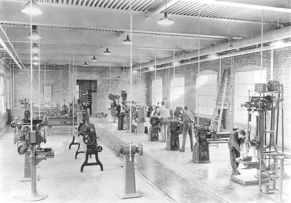 Students in shop classroom, duplicate