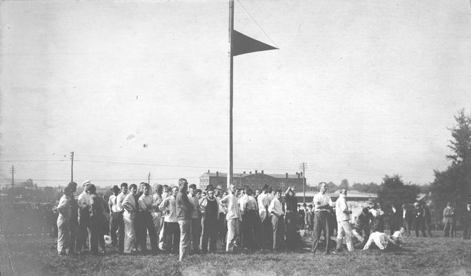 Flag Rush, competition between freshmen and sophomore classes during Commencement festivities, 1909