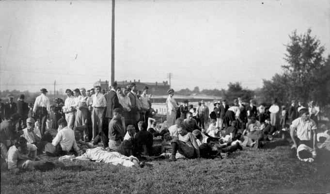 Flag Rush, competition between freshmen and sophomore classes during Commencement festivities, 1909