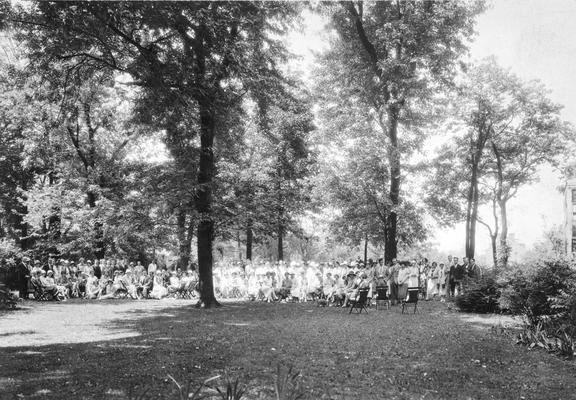 Outdoor graduation ceremony, 1925