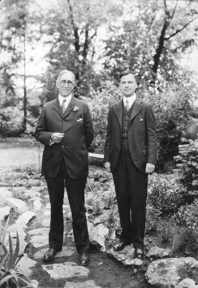 Frank McVey, on the right, Dr. Charles J. Turk, Dean of Law School, 1923-27, President of Centre College, 1927 - 1936, print dated 1927