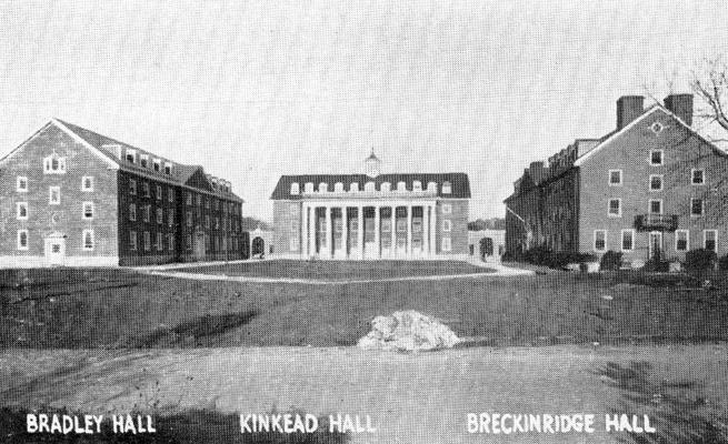 Men's Dormitories Quadrangle, Bradley, 1921, Kinkead, 1930, Breckinridge, 1930