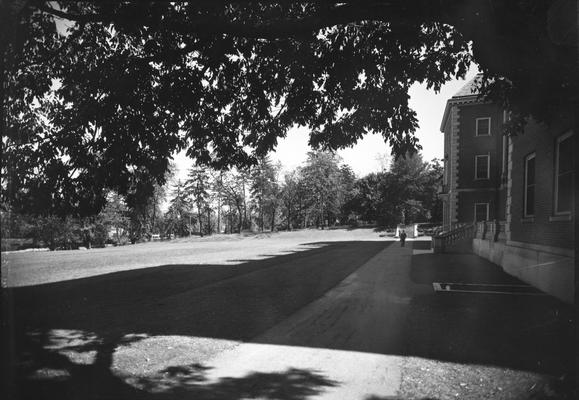 Sidewalk in front of Margaret I. King Library