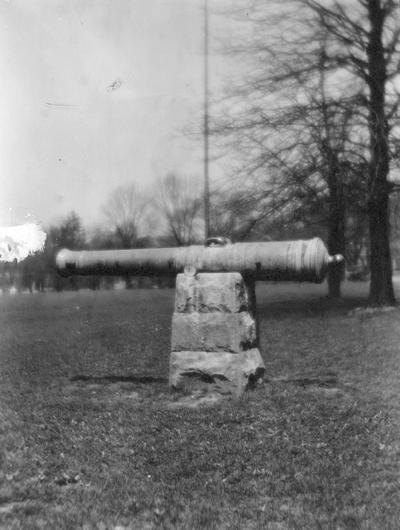 Cannon, captured by the United States forces from Spain during the Spanish - American War, the city of Lexington, Kentucky gave the cannon to the university in 1903, historically the cannon has been the object of numerous pranks