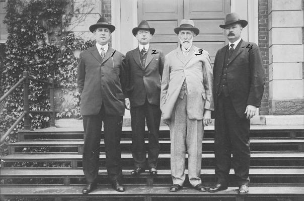 Faculty, circa 1916 left to right: 1. ? 2. ? 3. H. M. Froman 4. Joseph Dicker