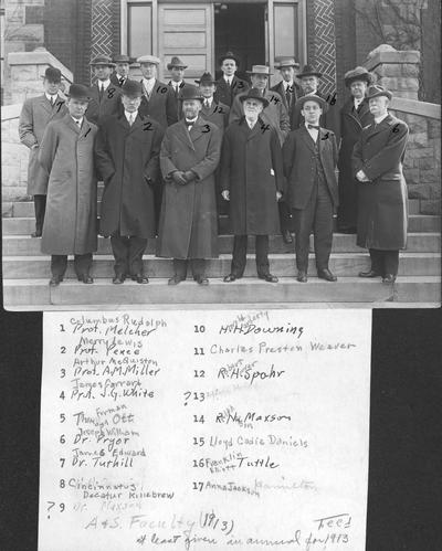 College of Arts and Sciences faculty, 1913