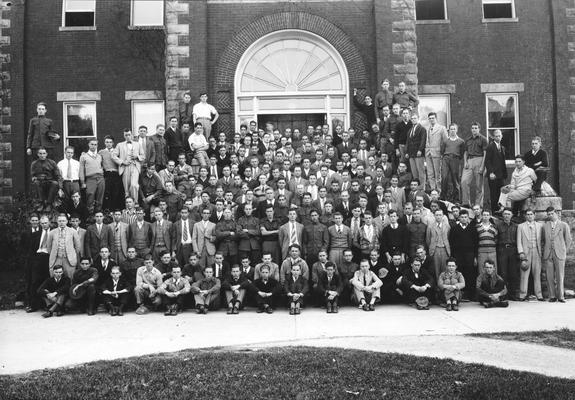 Group of students, Miller Hall